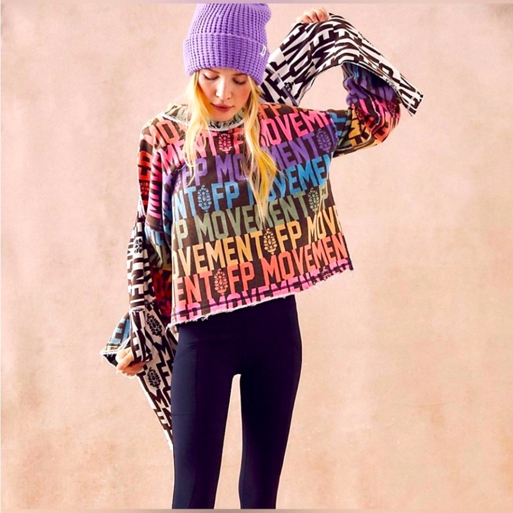 FP Movement Multicolor Logo-Print Long Sleeve Tee